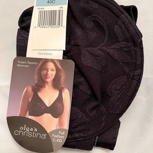 Olga Tapestry Minimizer Bra 40C